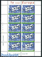 Netherlands 1995 10 Voor Europa M/s, Mint NH, History - Nature - Various - Europa Hang-on Issues - Cattle - Maps - Neufs