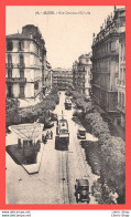 ALGER CPA 1934 RUE DUMONT-D'URVILLE - Hôtel D'Alger - Tramways Automobiles - Édition La Cigogne   - Algiers