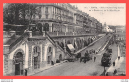 ALGER - CPA 1926 Rampe Chasseloup Laubat - Bd De La République - Carioles - Automobiles Autocar - Coll. Idéale  - Algiers