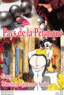 NU // NUDE // HUMOUR // COMIC - PAYS DE LA PETANQUE - " FANNY MASCOTTE DES JOUEURS DE BOULES " - Bowls