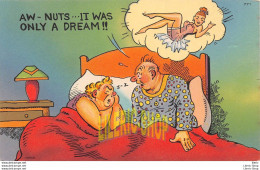 Comic Postcard Tichnor 1940s  AW - NUTS... IT WAS ONLY A DREAM " - Humour