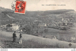 CHAMPETIERES (63)  CPA 1915 VUE GÉNÉRALE SUR LE VILLAGE - AS DE TRÈFLE - Other & Unclassified