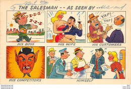 Vintage1950s Comic Postcard THE SALESMAN - - AS BEEN BY - Humor