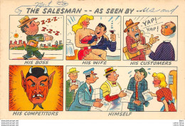 Vintage1950s Comic Postcard THE SALESMAN - - AS BEEN BY - Humour