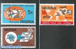 Nigeria 1974 U.P.U. Centenary 3v, Mint NH, Transport - U.P.U. - Ships And Boats - U.P.U.