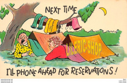 Vintage1950s Comic Postcard Next Time I'll Phone Ahead Colourpicture Camping Theme - Humour