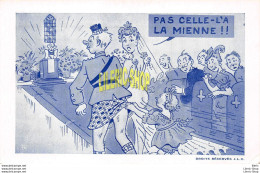 Vintage1950s Comic Postcard "PAS CELLE-LA, LA MIENNE" Wedding Ceremony  Scottish Kilt - Humour