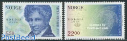 Norway 2002 Nordia, Niels Abel 2v Overprints, Mint NH, Science - Statistics - Unused Stamps