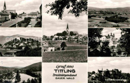 72639236 Tittling Saldenburg Panorama Kirche Englburg Rottauer See Schloss Fuers - Autres & Non Classés