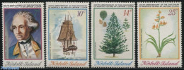 Norfolk Island 1974 Discovery Bi-centenary 4v, Mint NH, History - Nature - Transport - Explorers - Flowers & Plants - .. - Esploratori