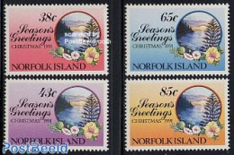 Norfolk Island 1991 Christmas 4v, Mint NH, Nature - Religion - Flowers & Plants - Christmas - Christmas
