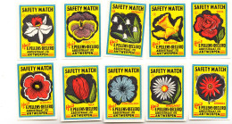 MATCHBOX LABELS-FLOWERS,ANTWERPEN,BELGIUM - Boites D'allumettes - Etiquettes