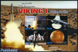 Nevis 2006 Viking I Landing On Mars 4v M/s, Mint NH, Transport - Space Exploration - St.Kitts En Nevis ( 1983-...)