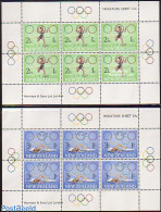 New Zealand 1968 Health, Olympic Games 2 M/s, Mint NH, Health - Sport - Health - Olympic Games - Swimming - Nuevos