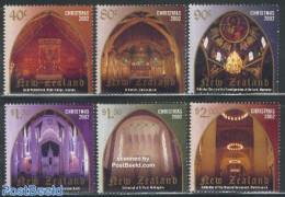 New Zealand 2002 Christmas 6v, Mint NH, Religion - Christmas - Churches, Temples, Mosques, Synagogues - Nuovi