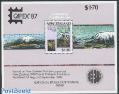 New Zealand 1987 Capex, National Park S/s, Mint NH, History - Geology - Philately - Nuovi