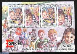 New Zealand 1996 Health Capex S/s With Teddy Bears, Mint NH, Health - Nature - Transport - Various - Health - Bears - .. - Unused Stamps
