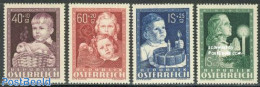 Austria 1949 Child Welfare 4v, Mint NH, Health - Nature - Religion - Food & Drink - Animals (others & Mixed) - Rabbits.. - Unused Stamps