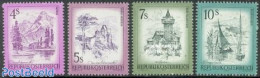 Austria 1973 Definitives 4v, Mint NH, Sport - Transport - Sailing - Ships And Boats - Art - Castles & Fortifications - Nuevos