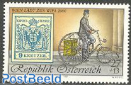Austria 1997 WIPA 2000 1v, Mint NH, Sport - Cycling - Post - Stamps On Stamps - Unused Stamps