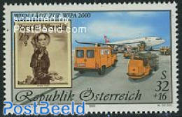 Austria 1999 Wipa 2000 1v, Mint NH, Transport - Philately - Stamps On Stamps - Automobiles - Aircraft & Aviation - Ongebruikt