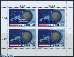 Austria 2002 Euro Intoduction M/s, Mint NH, History - Various - Europa Hang-on Issues - Maps - Money On Stamps - Ongebruikt