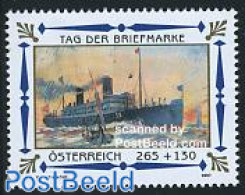 Austria 2007 Shipping Post 1v, Mint NH, Transport - Post - Stamp Day - Ships And Boats - Art - Paintings - Unused Stamps