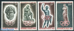 Upper Volta 1964 Olympic Games Tokyo 4v, Mint NH, History - Religion - Sport - Archaeology - Greek & Roman Gods - Olym.. - Archeologia