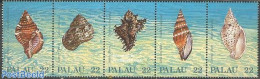 Palau 1987 Shells 5v [::::], Mint NH, Nature - Shells & Crustaceans - Mundo Aquatico