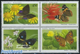 Palau 1990 Butterflies 4v [+], Mint NH, Nature - Butterflies - Flowers & Plants - Andere & Zonder Classificatie