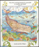 Palau 1993 Jonah And The Whale 25v M/s, Mint NH, Nature - Transport - Fish - Sea Mammals - Turtles - Ships And Boats -.. - Poissons