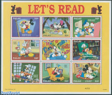 Palau 1997 Reading, Disney 9v M/s, Mint NH, Art - Disney - Disney