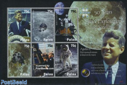 Palau 2008 50 Years Of Space Exploration 6v M/s, Mint NH, History - Transport - American Presidents - Space Exploration - Andere & Zonder Classificatie