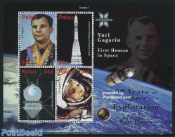 Palau 2008 Yuri Gagarin 4v M/s, Mint NH, Transport - Space Exploration - Andere & Zonder Classificatie