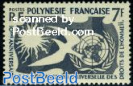French Polynesia 1958 Human Rights 1v, Mint NH, History - Human Rights - United Nations - Nuovi