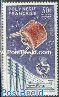 French Polynesia 1965 I.T.U. Centenary 1v, Mint NH, Science - Transport - Various - Telecommunication - Space Explorat.. - Nuovi