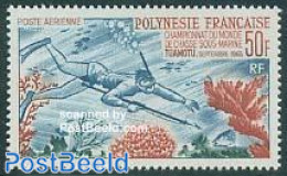 French Polynesia 1965 Diving 1v, Mint NH, Sport - Diving - Sport (other And Mixed) - Nuevos