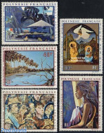 French Polynesia 1971 Paintings 5v, Mint NH, Religion - Angels - Art - Modern Art (1850-present) - Ongebruikt