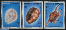 French Polynesia 1978 Shells 3v, Mint NH, Nature - Shells & Crustaceans - Unused Stamps