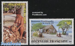 French Polynesia 1989 Copra 2v, Mint NH, Nature - Fruit - Unused Stamps