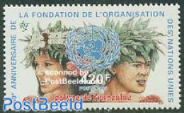 French Polynesia 1995 50 Years UNO 1v, Mint NH, History - United Nations - Ungebraucht