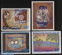 French Polynesia 1997 Art 4v, Mint NH, Art - Ceramics - Modern Art (1850-present) - Paintings - Unused Stamps