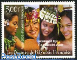 French Polynesia 2000 Polynesian Beauties 1v, Mint NH, History - Women - Unused Stamps