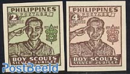 Philippines 1948 25 Years Scouting 2v Imperforated, Mint NH, Sport - Scouting - Philippines