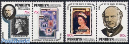 Penrhyn 1979 Sir Rowland Hill 2x2v [:], Mint NH, Sir Rowland Hill - Stamps On Stamps - Rowland Hill