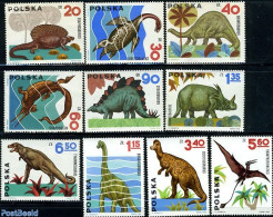 Poland 1965 Prehistoric Animals 10v, Mint NH, Nature - Prehistoric Animals - Ongebruikt