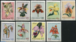 Poland 1965 Orchids 9v, Mint NH, Nature - Flowers & Plants - Orchids - Unused Stamps