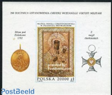 Poland 1992 Military Order S/s, Mint NH, History - Religion - Decorations - Religion - Art - Paintings - Unused Stamps