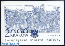 Poland 2000 Krakau Cult. Capital S/s Imperforated, Mint NH, History - Europa Hang-on Issues - Neufs