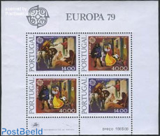 Portugal 1979 Europa, Postal History S/s, Mint NH, History - Nature - Europa (cept) - History - Dogs - Horses - Nuovi